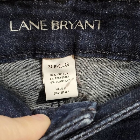 LANE Bryant skinny distressed raw hem jeans plus - Picture 6 of 12